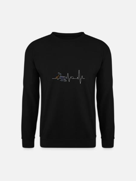 Schmied Herzschlag Goldschmied Hammer Amboss - Unisex Pullover - Schwarz