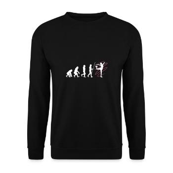 Eiskunstläuferin Evolution Eiskunstlaufen - Unisex Pullover - Schwarz - Vorne - Alina (178cm) & Michal (187cm)