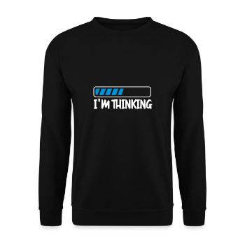 I'm Thinking Informatiker Programmierer Computer - Unisex Pullover - Schwarz - Vorne - Alina (178cm) & Michal (187cm)