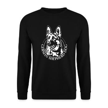 BERGER ALLEMAND Portrait Hund Wilsigns - Sweat-shirt Unisexe - noir - Devant - Alina (178cm) & Michal (187cm)