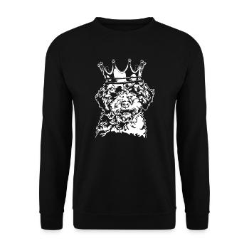 Lagotto Romagnolo Krone Hunde Hund Wilsigns - Unisex Pullover - Schwarz - Vorne - Alina (178cm) & Michal (187cm)