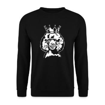 Poodle Crown Dogs Dog Wilsigns - Unisex Sweatshirt - black - Front - Alina (178cm) & Michal (187cm)