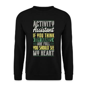 Activity Assistant Appreciation - Unisex Pullover - Schwarz - Vorne - Alina (178cm) & Michal (187cm)