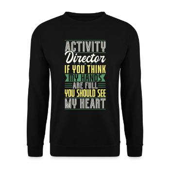 Activity Director Appreciation - Unisex Pullover - Schwarz - Vorne - Alina (178cm) & Michal (187cm)