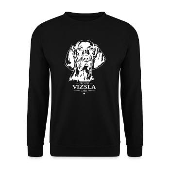 Vizsla Dad Hunde Hund Magyar Vizsla Wilsigns - Unisex Pullover - Schwarz - Vorne - Alina (178cm) & Michal (187cm)