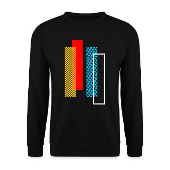 I i Lettre - Sweat-shirt Unisexe - noir - Devant - Alina (178cm) & Michal (187cm)