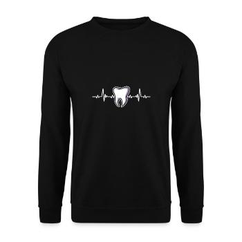 Zahnhygieniker Zahnarzt Zähne Mundhygiene - Unisex Pullover - Schwarz - Vorne - Alina (178cm) & Michal (187cm)