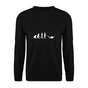 Taucher Evolution Scuba Diving Tauchen Tiefsee - Unisex Pullover - Schwarz - Vorne - Alina (178cm) & Michal (187cm)