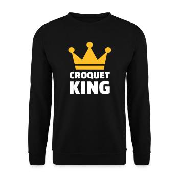 Croquet King - Unisex Pullover - Schwarz - Vorne - Alina (178cm) & Michal (187cm)