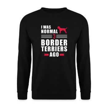 Border Terrier - Unisex Sweatshirt - black - Front - Alina (178cm) & Michal (187cm)