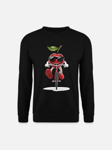 Cherry Radfahren auf dem Fahrrad Geschenk - Unisex Pullover - Schwarz