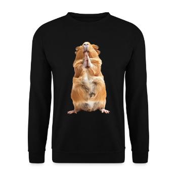 Meerschweinchen - Unisex Pullover - Schwarz - Vorne - Alina (178cm) & Michal (187cm)