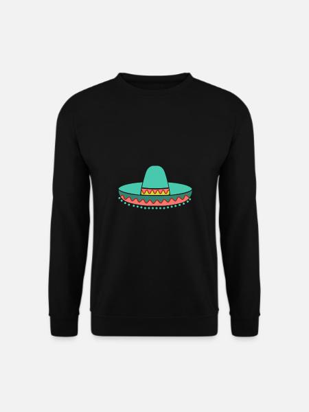 Strohhut Sombrero - Unisex Pullover - Schwarz