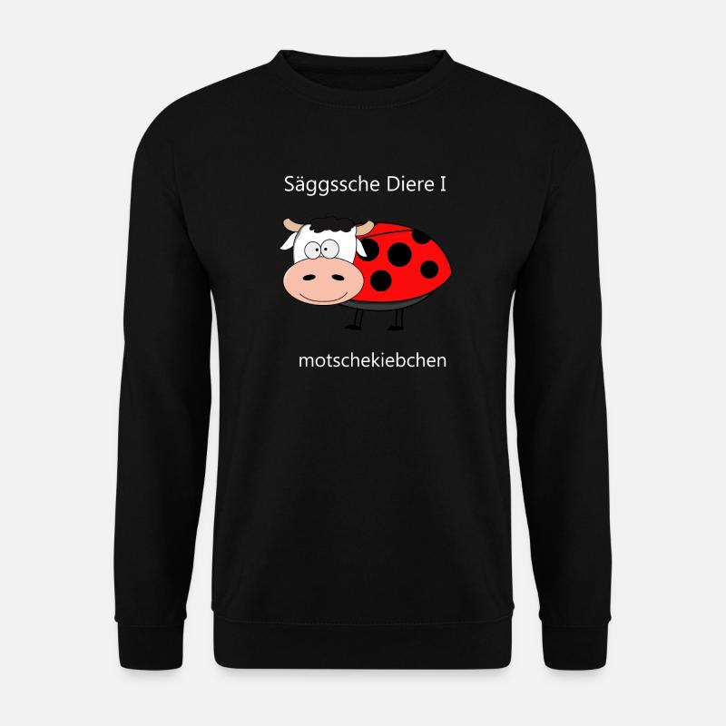 Sächsische Tiere - Der Marienkäfer - Unisex Pullover - Schwarz