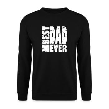 FATHER BEST DAD EVER T-SHIRT - Unisex Sweatshirt - black - Front - Alina (178cm) & Michal (187cm)