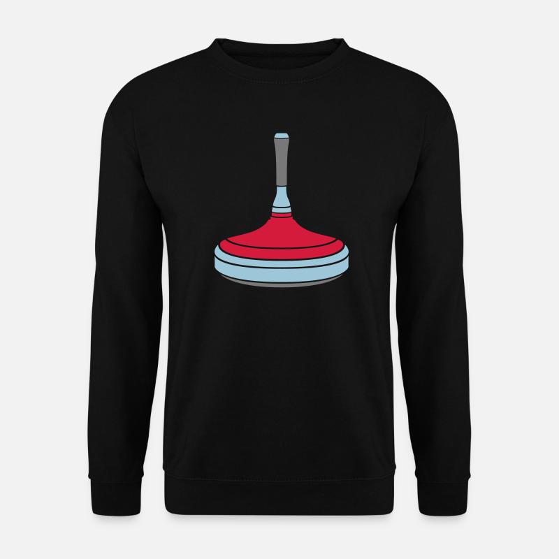 Eisstock Eisstockschießen Stock - Farben änderbar - Unisex Pullover - Schwarz