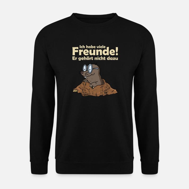 Retro Vintage Grunge Style Maulwurf Garten - Unisex Pullover - Schwarz