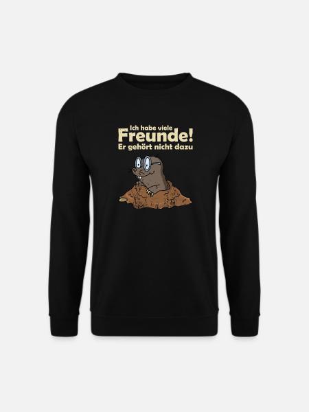Retro Vintage Grunge Style Maulwurf Garten - Unisex Pullover - Schwarz