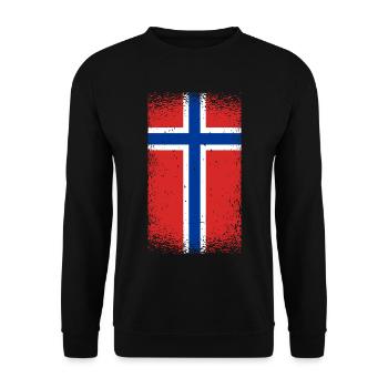 Norway Flag Scandinavia Norwegian Flag - Unisex Sweatshirt - black - Front - Alina (178cm) & Michal (187cm)
