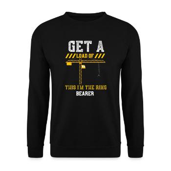 Get A Load Of This I'm The Ring... - Unisex Sweatshirt - black - Front - Alina (178cm) & Michal (187cm)