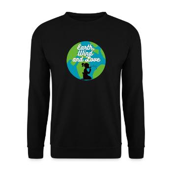 Earth, Wind & Love - Sweat-shirt Unisexe - noir - Devant - Alina (178cm) & Michal (187cm)