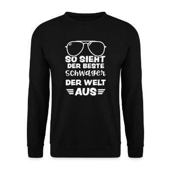 So Sieht Der Beste Schwager Der... - Unisex Pullover - Schwarz - Vorne - Alina (178cm) & Michal (187cm)