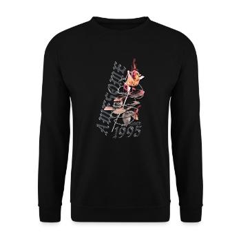 Great since 1995 - Unisex Sweatshirt - black - Front - Alina (178cm) & Michal (187cm)