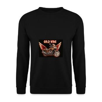 Goldwing Geschenk Geschenkidee - Unisex Pullover - Schwarz - Vorne - Alina (178cm) & Michal (187cm)