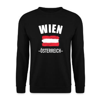 Wien - Unisex Pullover - Schwarz - Vorne - Alina (178cm) & Michal (187cm)