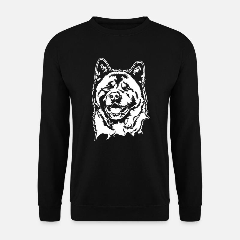AMERICAN AKITA Hundeportrait Hunde Wilsigns - Unisex Pullover - Schwarz