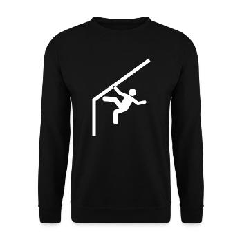 bouldern boulderfelsen GRAVITY IS A MYTH boulder - Unisex Pullover - Schwarz - Vorne - Alina (178cm) & Michal (187cm)