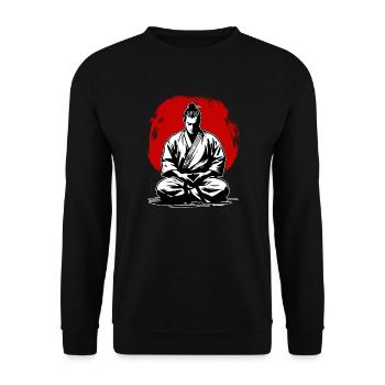Japon Combattant Samouraï Arts Martiaux Japonais - Sweat-shirt Unisexe - noir - Devant - Alina (178cm) & Michal (187cm)