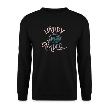 CAMPING-CAR HEUREUX - Sweat-shirt Unisexe - noir - Devant - Alina (178cm) & Michal (187cm)