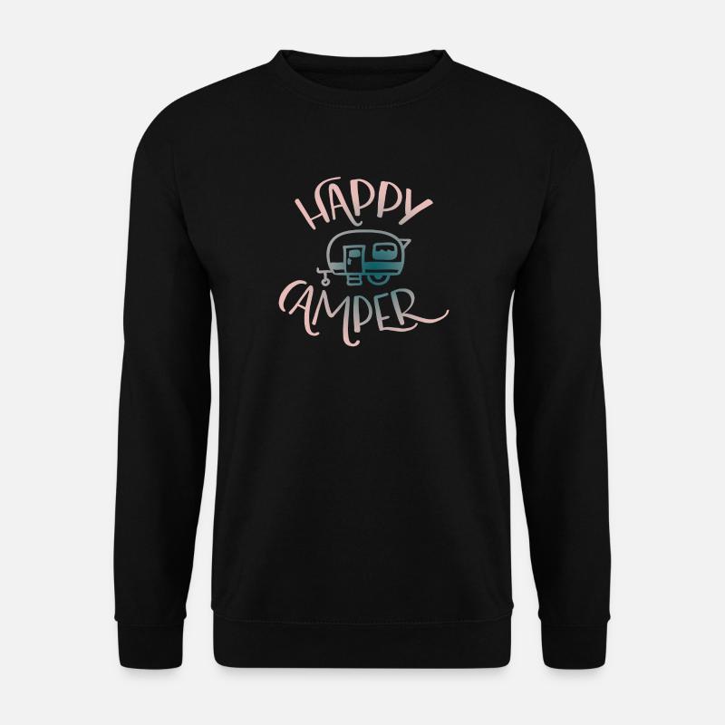 GLÜCKLICHER CAMPER - Unisex Pullover - Schwarz