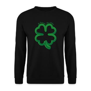 St. Patrick's Day - Unisex Pullover - Schwarz - Vorne - Alina (178cm) & Michal (187cm)