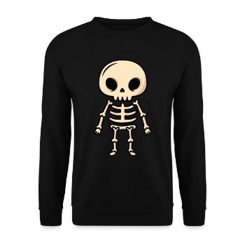 Skeleton Costume - Unisex Sweatshirt - black - Front - Alina (178cm) & Michal (187cm)