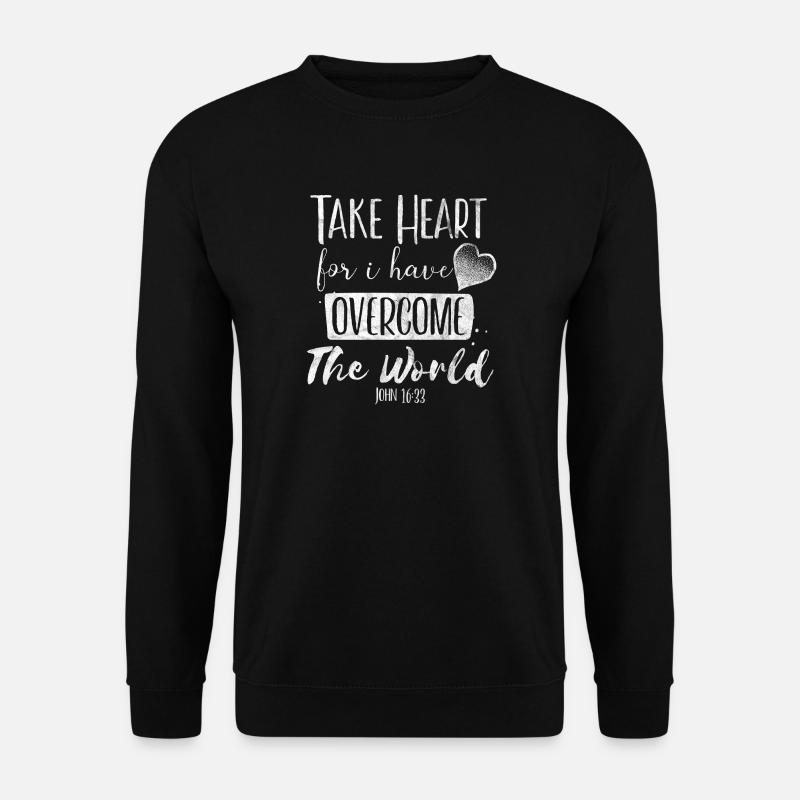 Take Heart christliches christen Religion christus - Unisex Pullover - Schwarz