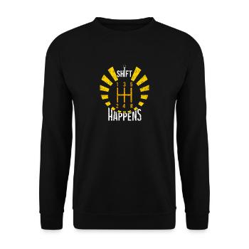 Maj Happens - Sweat-shirt Unisexe - noir - Devant - Alina (178cm) & Michal (187cm)