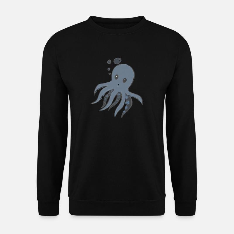 Kraken - Oktopus Zeichnung - Unisex Pullover - Schwarz