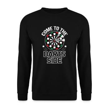 Viens au côté des fléchettes - Sweat-shirt Unisexe - noir - Devant - Alina (178cm) & Michal (187cm)