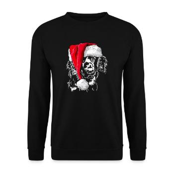 Santa HOVAWART Noël Chien de Noël Wilsigns - Sweat-shirt Unisexe - noir - Devant - Alina (178cm) & Michal (187cm)