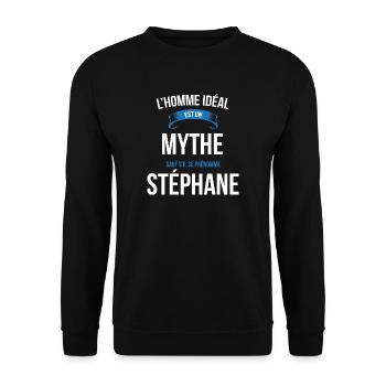 Stéphane idéal mythe cadeau noël - Sweat-shirt Unisexe - noir - Devant - Alina (178cm) & Michal (187cm)