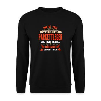 Parkettleger Beruf - Geschenk - Unisex Pullover - Schwarz - Vorne - Alina (178cm) & Michal (187cm)