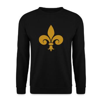 Fleur de lis - Unisex Sweatshirt - black - Front - Alina (178cm) & Michal (187cm)