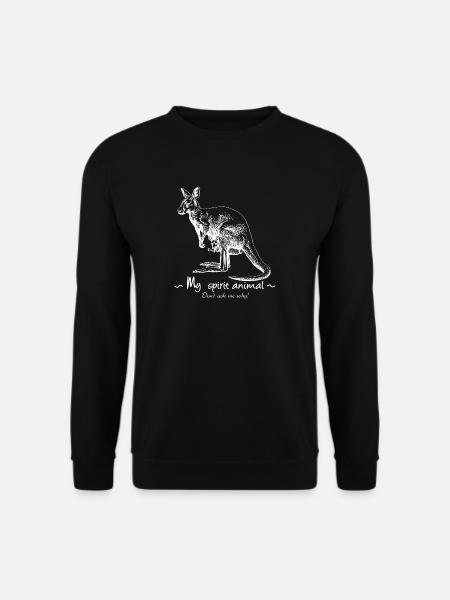 Mein Totemtier ist das Känguru. - Unisex Pullover - Schwarz