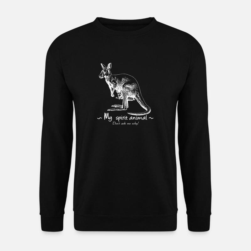 Mein Totemtier ist das Känguru. - Unisex Pullover - Schwarz
