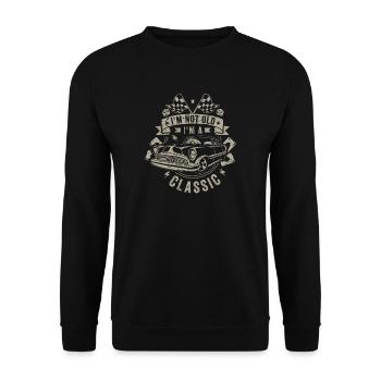 Je ne suis pas vieux, je suis un classique Voiture ancienne T-shirt - Sweat-shirt Unisexe - noir - Devant - Alina (178cm) & Michal (187cm)