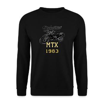Motorcycle Moto Cross MTX 80 - Unisex Sweatshirt - black - Front - Alina (178cm) & Michal (187cm)