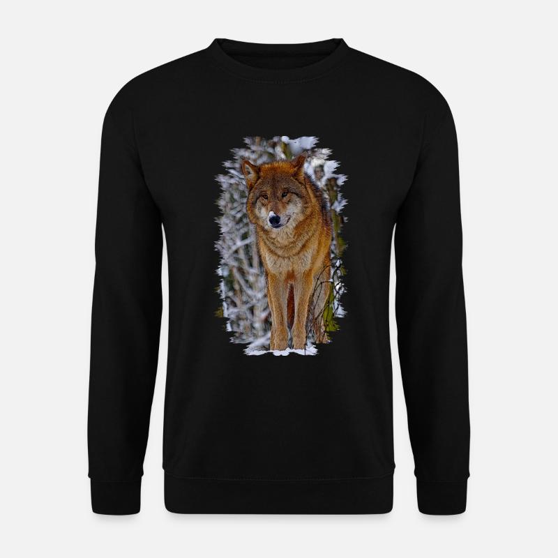 wolf - Unisex Sweatshirt - black