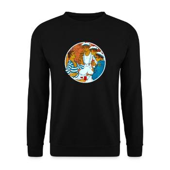 IT IS SAID - Unisex Sweatshirt - black - Front - Alina (178cm) & Michal (187cm)